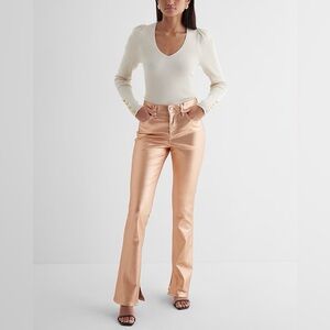 Express Shimmering Rose Gold Trousers NWT
